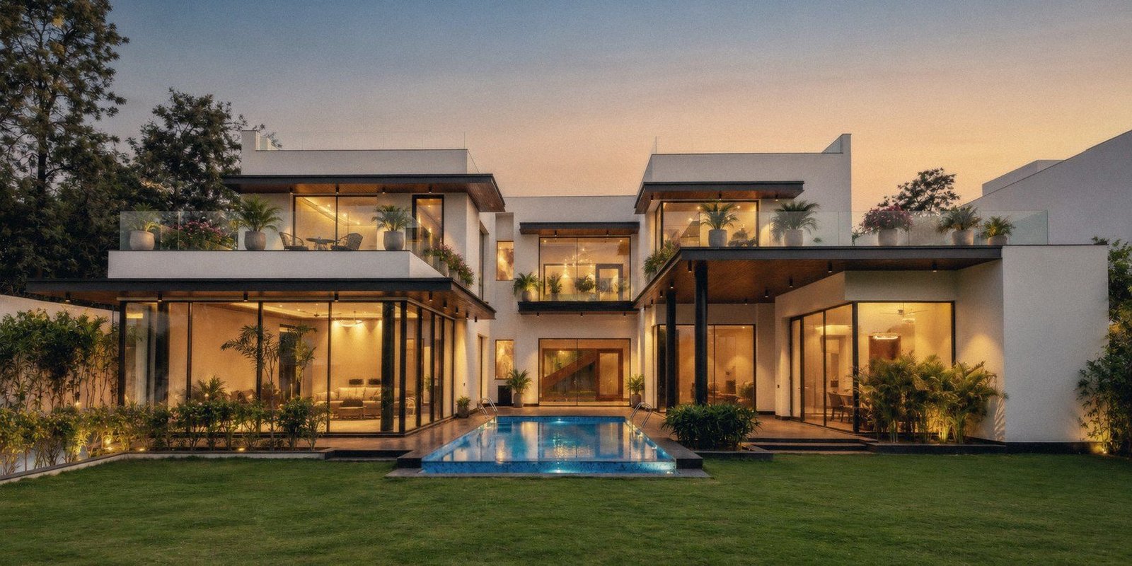 BMB residence at dusk